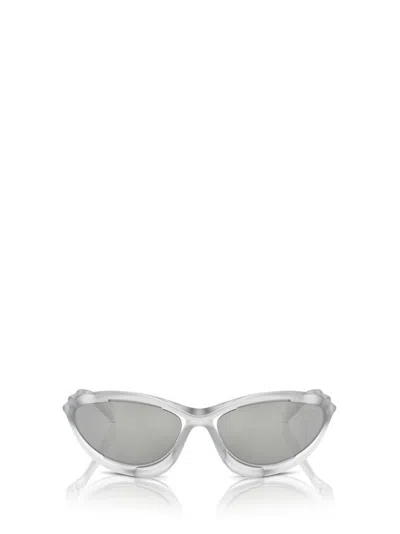 Prada Eyewear Oval Frame Sunglasses In Transparent