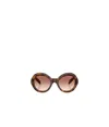 Prada Eyewear Oversized Round Frame Sunglasses In Brown