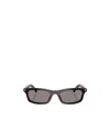 Prada Eyewear Rectangle Frame Sunglasses In Black
