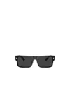 Prada Womens Black Pr A10s Rectangle-frame Acetate Sunglasses In Black