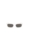 Prada Eyewear Rectangle Frame Sunglasses In White