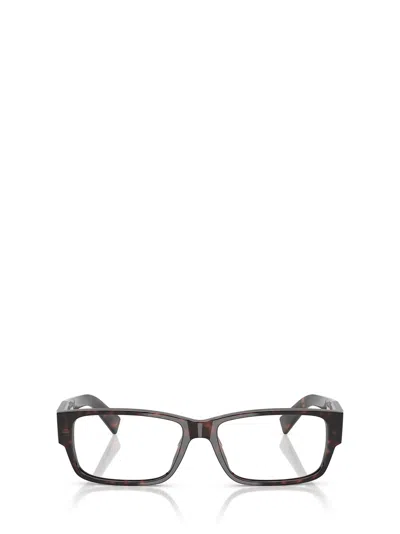 Prada Eyewear Rectangular Frame Glasses In Black