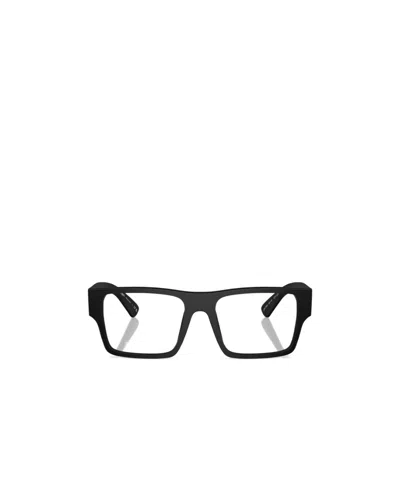 Prada Eyewear Rectangular Frame Glasses In Black