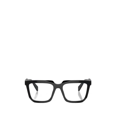 Prada Eyewear Rectangular Frame Glasses In Black