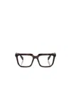 Prada Eyewear Rectangular Frame Glasses In Black