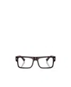 Prada Eyewear Rectangular Frame Glasses In Brown