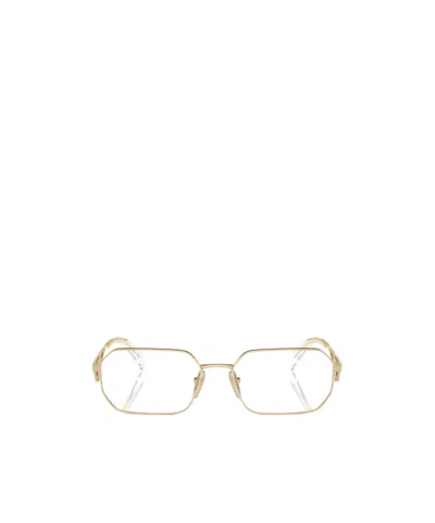 Prada Geometric-frame Glasses In Nude