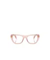 Prada Eyewear Rectangular Frame Glasses In Pink