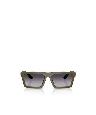 Prada Eyewear Rectangular Frame Sunglasses In Green