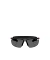 Prada Eyewear Rectangular Frame Sunglasses In Black