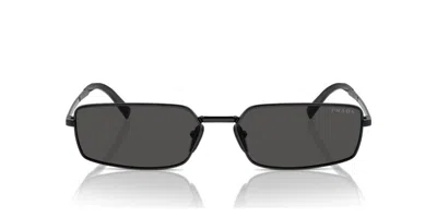 Prada Eyewear Rectangular Frame Sunglasses In Black