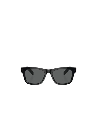 Prada Eyewear Rectangular Frame Sunglasses In Black