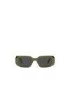 Prada Eyewear Rectangular Frame Sunglasses In Black