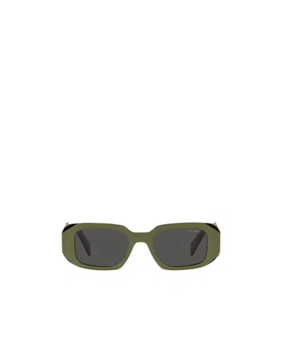 Prada Eyewear Rectangular Frame Sunglasses In Black