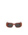 Prada Eyewear Rectangular Frame Sunglasses In Black