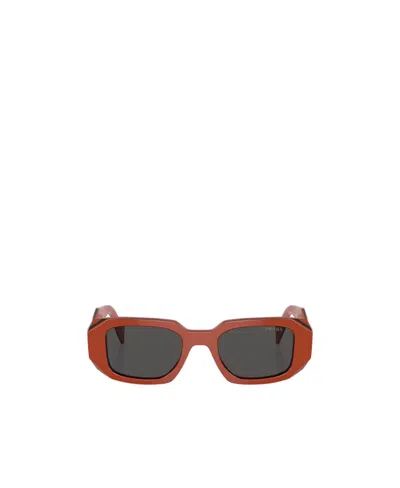 Prada Eyewear Rectangular Frame Sunglasses In Black