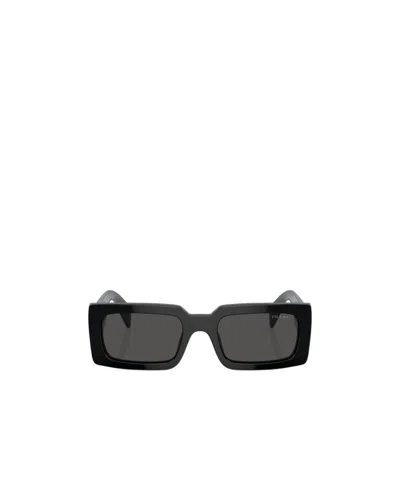 Prada Eyewear Rectangular Frame Sunglasses In Black