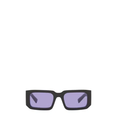 Prada Eyewear Rectangular Frame Sunglasses In Blue