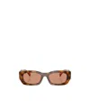 Prada Eyewear Rectangular Frame Sunglasses In Brown