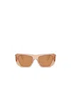 Prada Eyewear Rectangular Frame Sunglasses In White