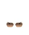 Prada 58mm Gradient Rectangular Sunglasses In Brown