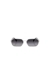 Prada 58mm Gradient Rectangular Sunglasses In Gray