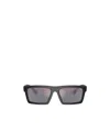 Prada Linea Rossa 55mm Rectangular Sunglasses In Gray