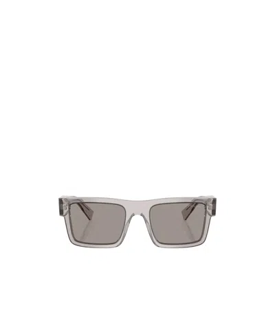 Prada Eyewear Rectangular Frame Sunglasses In Gray