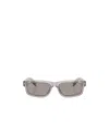 Prada Eyewear Rectangular Frame Sunglasses In Gray