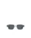Prada Eyewear Rectangular Frame Sunglasses In Gray