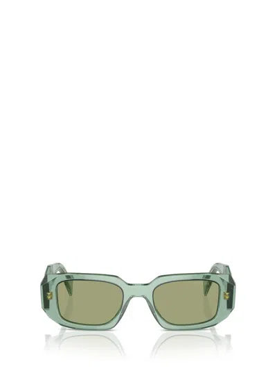 Prada Eyewear Rectangular Frame Sunglasses In Green
