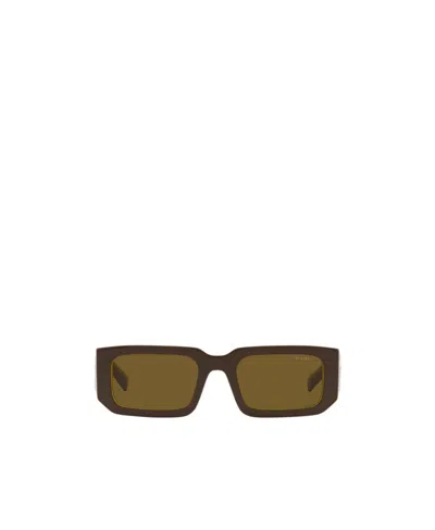 Prada Eyewear Rectangular Frame Sunglasses In Green