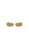 Prada Eyewear Rectangular Frame Sunglasses In Green