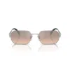 Prada Metal Rectangular Sunglasses In Multi