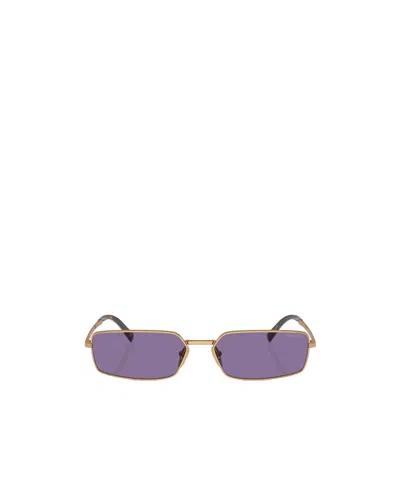 Prada Eyewear Rectangular Frame Sunglasses In Purple