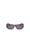 Prada Eyewear Rectangular Frame Sunglasses In Purple