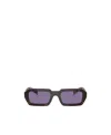 Prada Tortoiseshell-effect Rectangular Sunglasses In Purple