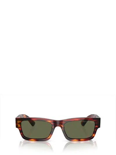 Prada Eyewear In Red/black Havana