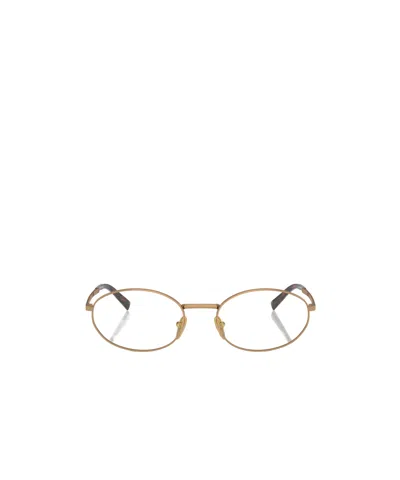 Prada Eyewear Round Frame Glasses In Nude