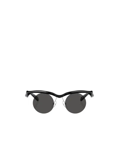 Prada Eyewear Round Frame Sunglasses In Black