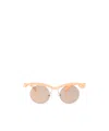 Prada Morph Round-frame Sunglasses In Nude