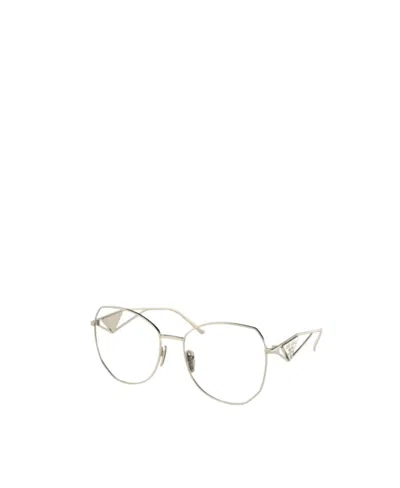 Prada Eyewear Round Frame Sunglasses In Yellow