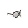 Prada Polygon-shaped Acetate Sunglasses In Brown