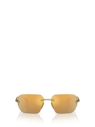 Prada Runway Sunglasses In Satin Yellow Gold