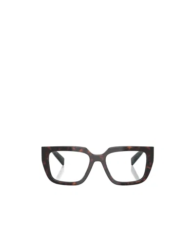 Prada Eyewear Square Frame Glasses In Black