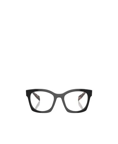 Prada Eyewear Square Frame Glasses In Black