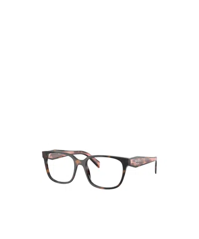 Prada Eyewear Square Frame Glasses In Gray