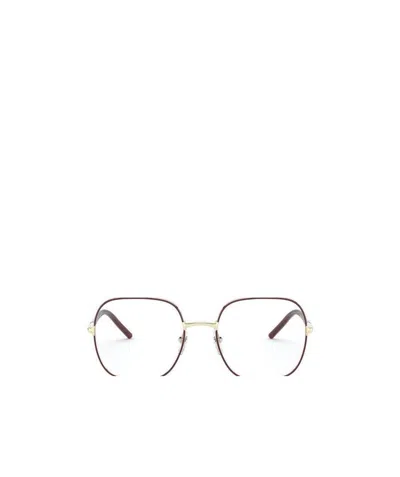 Prada Eyewear Square Frame Glasses In Orange