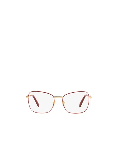 Prada Eyewear Square Frame Glasses In Transparent