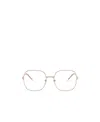 Prada 54mm Rectangle Optical Glasses In White